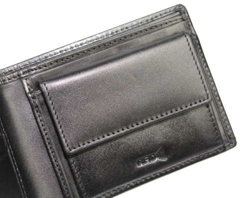 Portfel Męski Skórzany EL FORREST Mały Poziomy Skóra Bydlęca RFID 916 A 623 CZARNY 8 x 11 x 2 [cm]