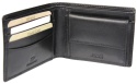 Portfel Męski Skórzany EL FORREST Mały Poziomy Skóra Bydlęca RFID 916 A 623 CZARNY 8 x 11 x 2 [cm]