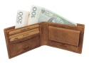 Portfel Męski Skórzany EL FORREST Mały Skóra Bydlęca Poziomy RFID 916 A 08 BRĄZOWY 11 x 8 x 2 [cm]