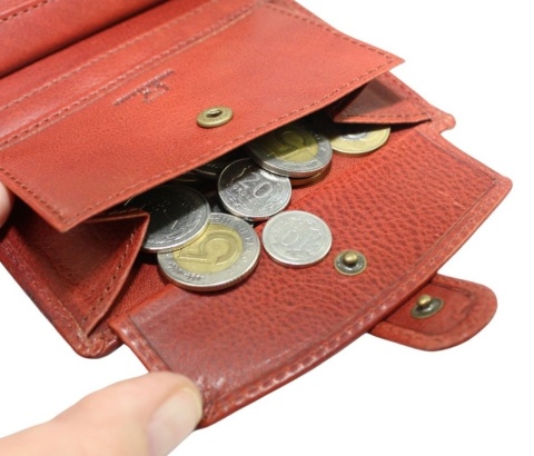 Portfel Męski Skórzany EL FORREST Skóra Duży Pionowy Z Zapięciem Dwa Skrzydełka 703 29 RFID BRĄZOWY 13 x 10 x 2.5 [cm]