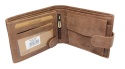 Portfel Męski Skórzany EL FORREST Skóra Licowa Poziomy Z Zapięciem Z Zapinką Wewnątrz RFID 892 07 BRĄZOWY 12 x 9,5 x 3 [cm]