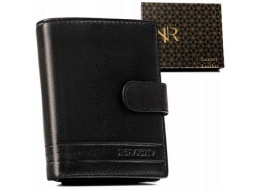 Portfel Męski Skórzany ROVICKY Skóra Licowa Duży Pionowy Z Zapięciem R-N4L-GAT RFID CZARNY 12 x 9,5 x 2 [cm]