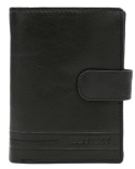 Portfel Męski Skórzany ROVICKY Skóra Licowa Duży Pionowy Z Zapięciem R-N4L-GAT RFID CZARNY 12 x 9,5 x 2 [cm]