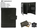 Portfel Męski Skórzany ROVICKY Skóra Licowa Duży Pionowy Z Zapięciem R-N4L-GAT RFID CZARNY 12 x 9,5 x 2 [cm]
