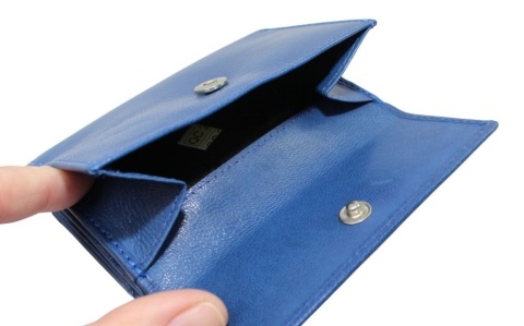 Portfel Skórzany El Forrest Skóra Licowa Kieszeń Na Zewnątrz RFID 900 351 NIEBEISKI 12 x 8 x 3 [cm]