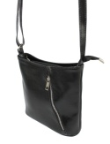 Torebka Skórzana DANA Średnia Listonoszka Skóra Naturalna 725 W CZARNA 28 x 24 x 11 [cm]