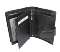 Elegancki Portfel Męski Skórzany ALBATROSS Skóra Licowa RFID Duży Pionowy Płaski Z Zapinką MW 102Z 12,5 x 9 x 2,5 [cm]