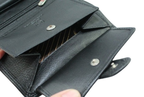 Elegancki Portfel Męski Skórzany ALBATROSS Skóra Licowa RFID Duży Pionowy Płaski Z Zapinką MW 102Z 12,5 x 9 x 2,5 [cm]