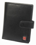 Elegancki Portfel Męski Skórzany ALBATROSS Skóra Licowa RFID Duży Pionowy Płaski Z Zapinką MW 102Z 12,5 x 9 x 2,5 [cm]