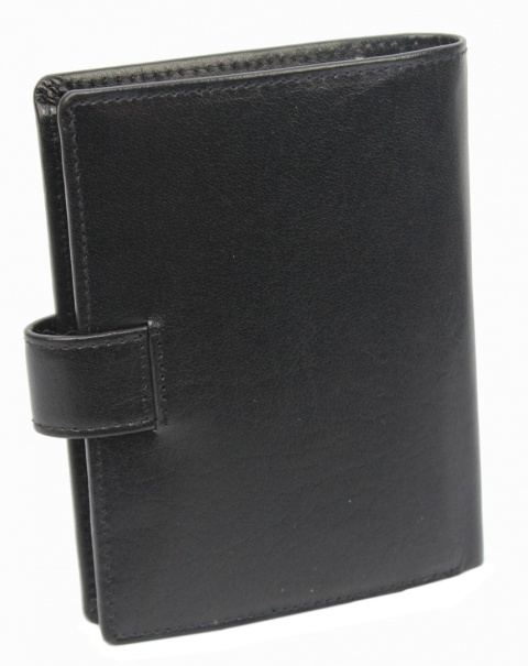 Elegancki Portfel Męski Skórzany ALBATROSS Skóra Licowa RFID Duży Pionowy Płaski Z Zapinką MW 102Z 12,5 x 9 x 2,5 [cm]