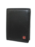 Elegancki Portfel Męski Skórzany ALBATROSS Skóra Licowa RFID Duży Pionowy RFID SN-MW10 CZARNY 12 x 10 x 2,5 [cm]