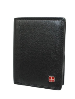 Elegancki Portfel Męski Skórzany ALBATROSS Skóra Licowa RFID Duży Pionowy RFID SN-MW10 CZARNY 12 x 10 x 2,5 [cm]