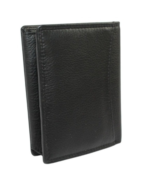 Elegancki Portfel Męski Skórzany ALBATROSS Skóra Licowa RFID Duży Pionowy RFID SN-MW10 CZARNY 12 x 10 x 2,5 [cm]