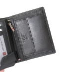 Elegancki Portfel Męski Skórzany ALBATROSS Skóra Licowa RFID Duży Pionowy RFID SN-MW10 CZARNY 12 x 10 x 2,5 [cm]