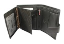 Elegancki Portfel Męski Skórzany ALBATROSS Skóra Licowa RFID Duży Pionowy Z Zapinką SN-MW02Z CZARNY 13 x 10 x 2,5 [cm]