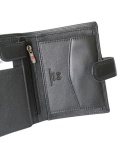 Elegancki Portfel Męski Skórzany ALBATROSS Skóra Licowa RFID Duży Pionowy Z Zapinką SN-MW02Z CZARNY 13 x 10 x 2,5 [cm]