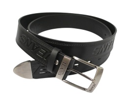 Pasek Męski Skórzany CEZ-MAR (PL) CZARNY JEANS 