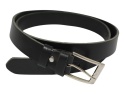Pasek Męski Skórzany Polska Galanteria (PL) GŁADKI Skóra Licowa EXTRA 30 mm CZARNY CLASSIC