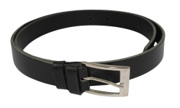 Pasek Męski Skórzany Polska Galanteria (PL) GŁADKI Skóra Licowa EXTRA 30 mm CZARNY CLASSIC