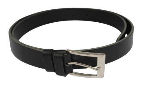 Pasek Męski Skórzany Polska Galanteria (PL) GŁADKI Skóra Licowa EXTRA 30 mm CZARNY CLASSIC