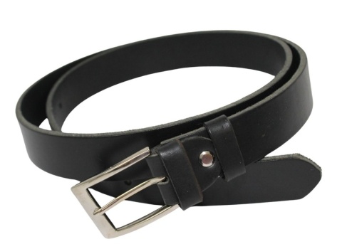 Pasek Męski Skórzany Polska Galanteria (PL) GŁADKI Skóra Licowa EXTRA 30 mm CZARNY CLASSIC