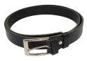 Pasek Męski Skórzany Polska Galanteria (PL) GŁADKI Skóra Licowa EXTRA 30 mm CZARNY CLASSIC