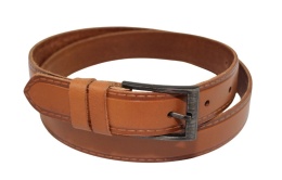Pasek Męski Skórzany Polska Galanteria (PL) Imitacja Szycia Skóra Licowa EXTRA 30 mm KARMEL