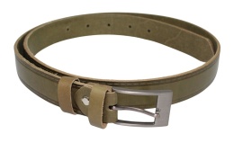 Pasek Męski Skórzany Polska Galanteria (PL) Imitacja Szycia Skóra Licowa EXTRA 30 mm OLIWKOWY