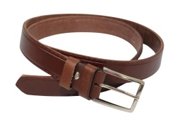 Pasek Męski Skórzany Polska Galanteria (PL) Skóra Licowa Imitacja Szycia EXTRA 30 mm BRĄZOWY