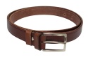 Pasek Męski Skórzany Polska Galanteria (PL) Skóra Licowa Imitacja Szycia EXTRA 30 mm BRĄZOWY