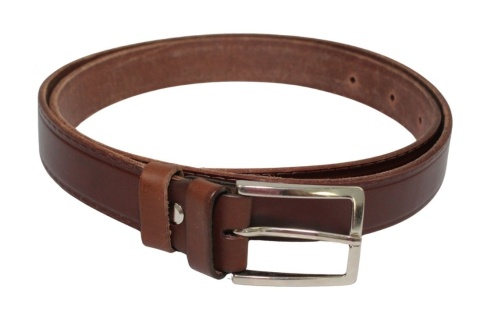 Pasek Męski Skórzany Polska Galanteria (PL) Skóra Licowa Imitacja Szycia EXTRA 30 mm BRĄZOWY
