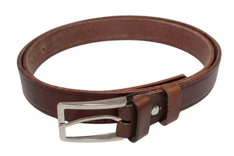 Pasek Męski Skórzany Polska Galanteria (PL) Skóra Licowa Imitacja Szycia EXTRA 30 mm BRĄZOWY