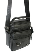 Pionowa Torba Męska Skóra Naturalna ROVICKY R-ST70-03 CZARNA 21 x 17 x 10 [cm]