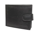 Portfel Męski Skórzany WILD Skóra Licowa Duży Poziomy Z Zapięciem RIFD 506 X CZARNY 13 x 10,5 x 2 [cm]