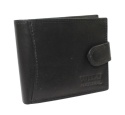 Portfel Męski Skórzany WILD Skóra Licowa Duży Poziomy Z Zapięciem RIFD 508 X CZARNY 13 x 10 x 2 [cm]