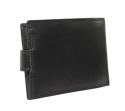 Portfel Męski Skórzany WILD Skóra Licowa Duży Poziomy Z Zapięciem RIFD 701 X CZARNY 12,5 x 9,5 x 2 [cm]
