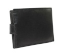 Portfel Męski Skórzany WILD Skóra Licowa Duży Poziomy Z Zapięciem RIFD 702 X CZARNY 12,5 x 9,5 x 2 [cm]