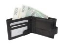 Portfel Męski Skórzany WILD Skóra Licowa Duży Poziomy Z Zapięciem RIFD 703 X CZARNY 12,5 x 9,5 x 2 [cm]