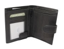 Portfel Męski Skórzany WILD Skóra Licowa Pionowy Z Zapięciem RIFD 507 X Pionowy Suwak CZARNY 13 x 10,5 x 2 [cm]