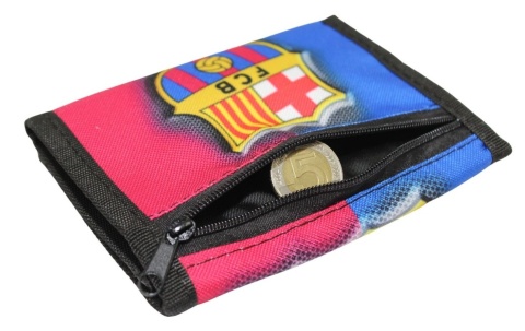 Portfel Parciany Sportowy Polska Galanteria (PL) Materiałowy ,,FC Barcelona,, 13,5 x 9,5 x 1 [cm]