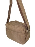 Stylowa Lekka Materiałowa Torba Pozioma Średnia Na Ramię Bag Street NR 2263 BRĄZOWY 28 x 19 x 12 [cm]