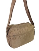 Stylowa Lekka Materiałowa Torba Pozioma Średnia Na Ramię Bag Street NR 2263 BRĄZOWY 28 x 19 x 12 [cm]