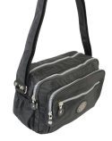 Stylowa Lekka Materiałowa Torba Pozioma Średnia Na Ramię Bag Street NR 2263 CZARNY 28 x 19 x 12 [cm]