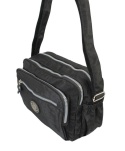 Stylowa Lekka Materiałowa Torba Pozioma Średnia Na Ramię Bag Street NR 2263 CZARNY 28 x 19 x 12 [cm]