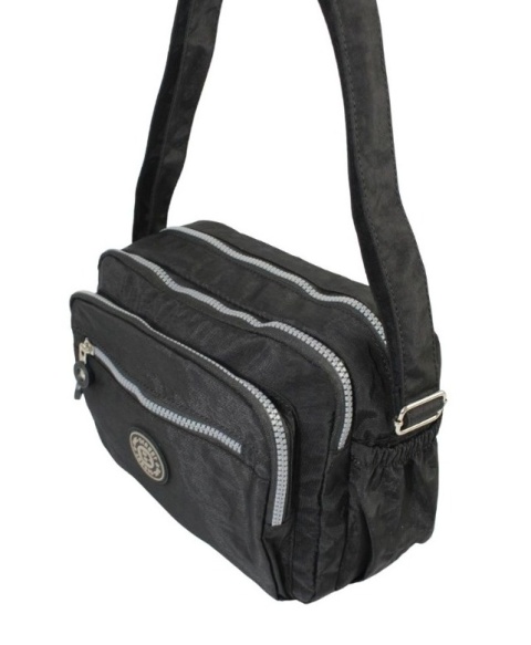 Stylowa Lekka Materiałowa Torba Pozioma Średnia Na Ramię Bag Street NR 2263 CZARNY 28 x 19 x 12 [cm]