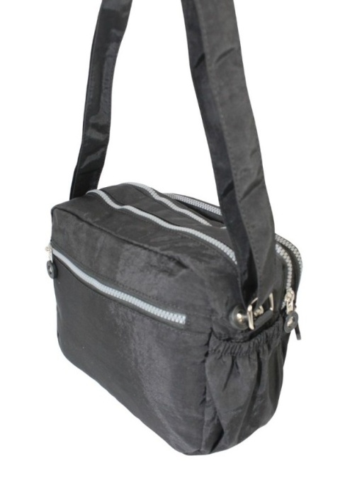Stylowa Lekka Materiałowa Torba Pozioma Średnia Na Ramię Bag Street NR 2263 CZARNY 28 x 19 x 12 [cm]