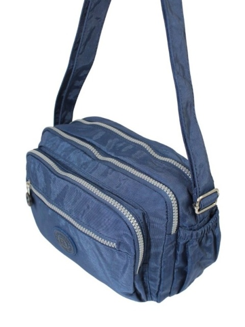 Stylowa Lekka Materiałowa Torba Pozioma Średnia Na Ramię Bag Street NR 2263 GRANATOWY 28 x 19 x 12 [cm]