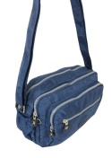 Stylowa Lekka Materiałowa Torba Pozioma Średnia Na Ramię Bag Street NR 2263 GRANATOWY 28 x 19 x 12 [cm]
