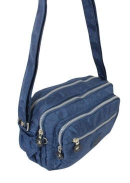 Stylowa Lekka Materiałowa Torba Pozioma Średnia Na Ramię Bag Street NR 2263 GRANATOWY 28 x 19 x 12 [cm]