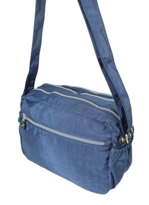 Stylowa Lekka Materiałowa Torba Pozioma Średnia Na Ramię Bag Street NR 2263 GRANATOWY 28 x 19 x 12 [cm]